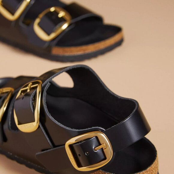 Birkenstock Milano Big Buckle Sandals High Shine Black - Picture 6 of 10